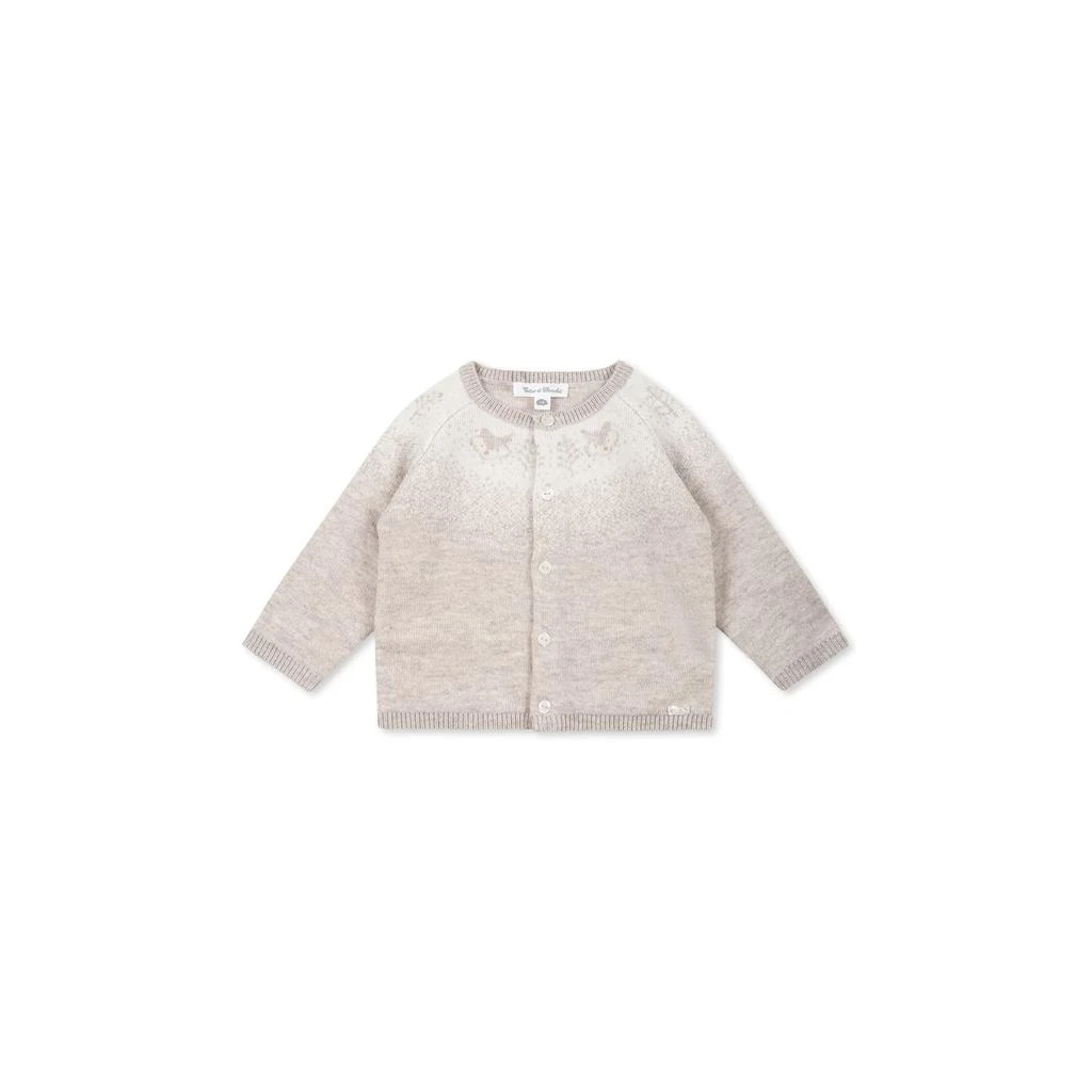 Tartine et Chocolat Beige Cardigan For Baby Boy With Fox 1