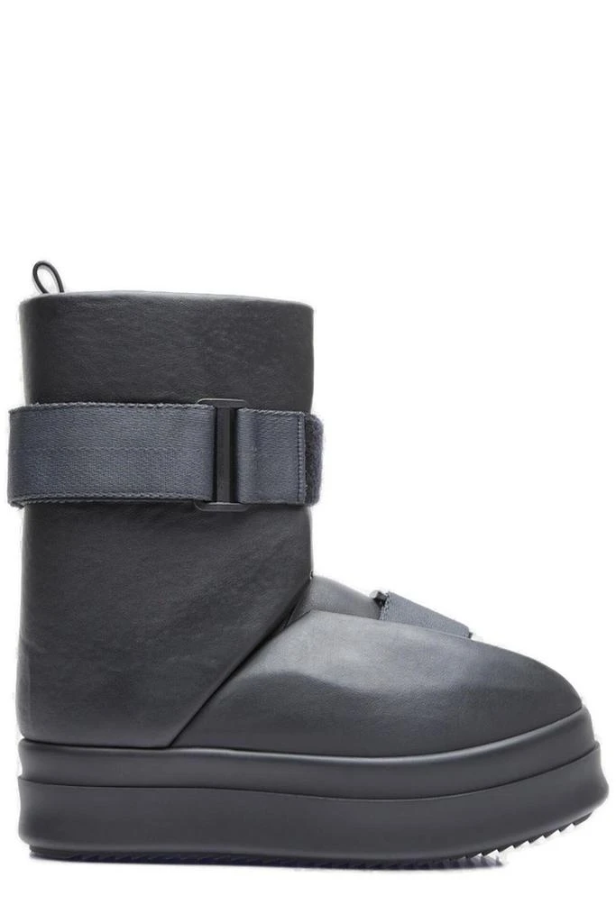 Rick Owens Rick Owens Round-Toe Buckle-Fastened Ankle Boots 1