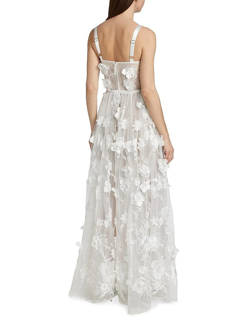 BRONX AND BANCO Anastasia Floral Appliqué Gown 5