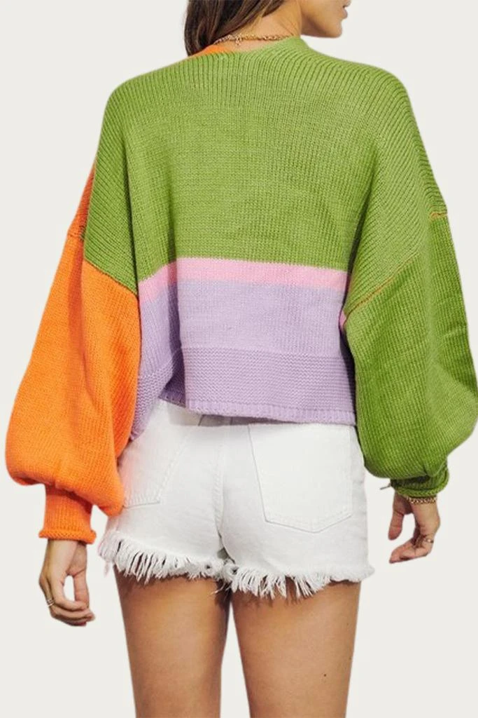 J.Nna J.Nna - COLORBLOCK OPEN-FRONT CARDIGAN 2