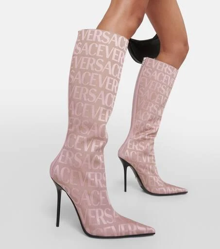 Versace Versace Allover knee-high boots 4