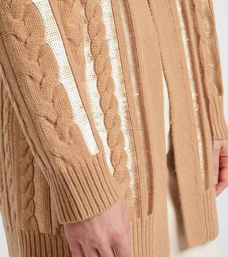 Max Mara Mirco sequined wool and cashmere cardigan 5