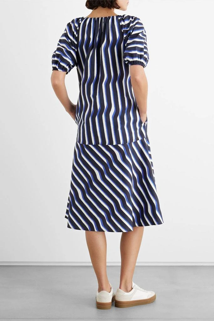 IRIS & INK Esme striped organic cotton-poplin midi dress 3