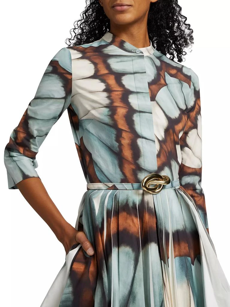 Oscar de la Renta Butterfly Belted Mini Shirtdress 7