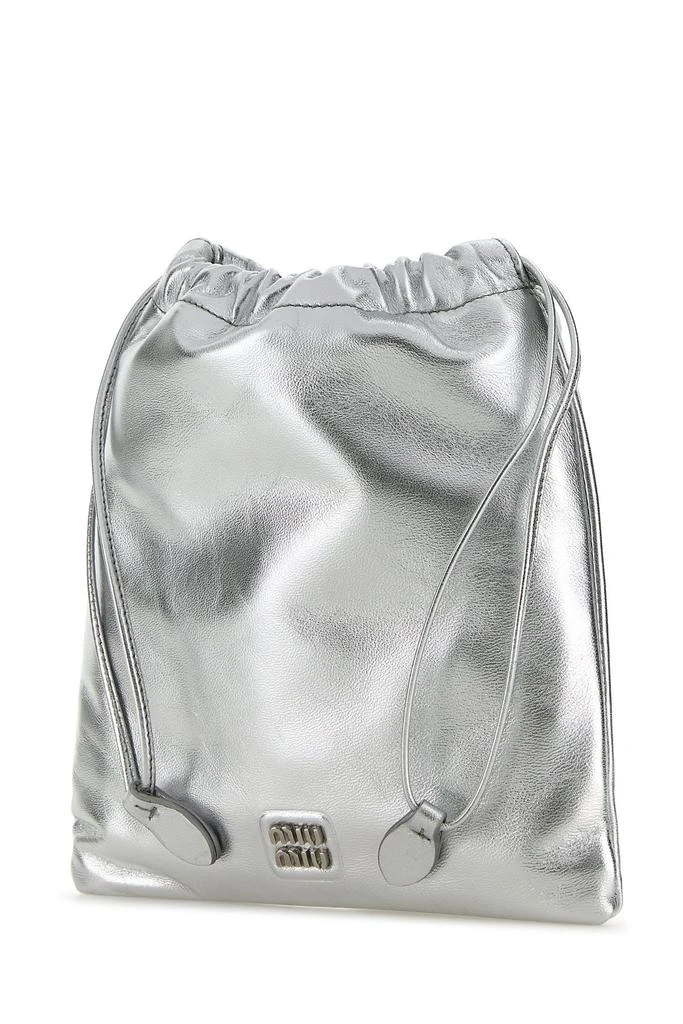 Miu Miu Silver nappa leather pouch 1