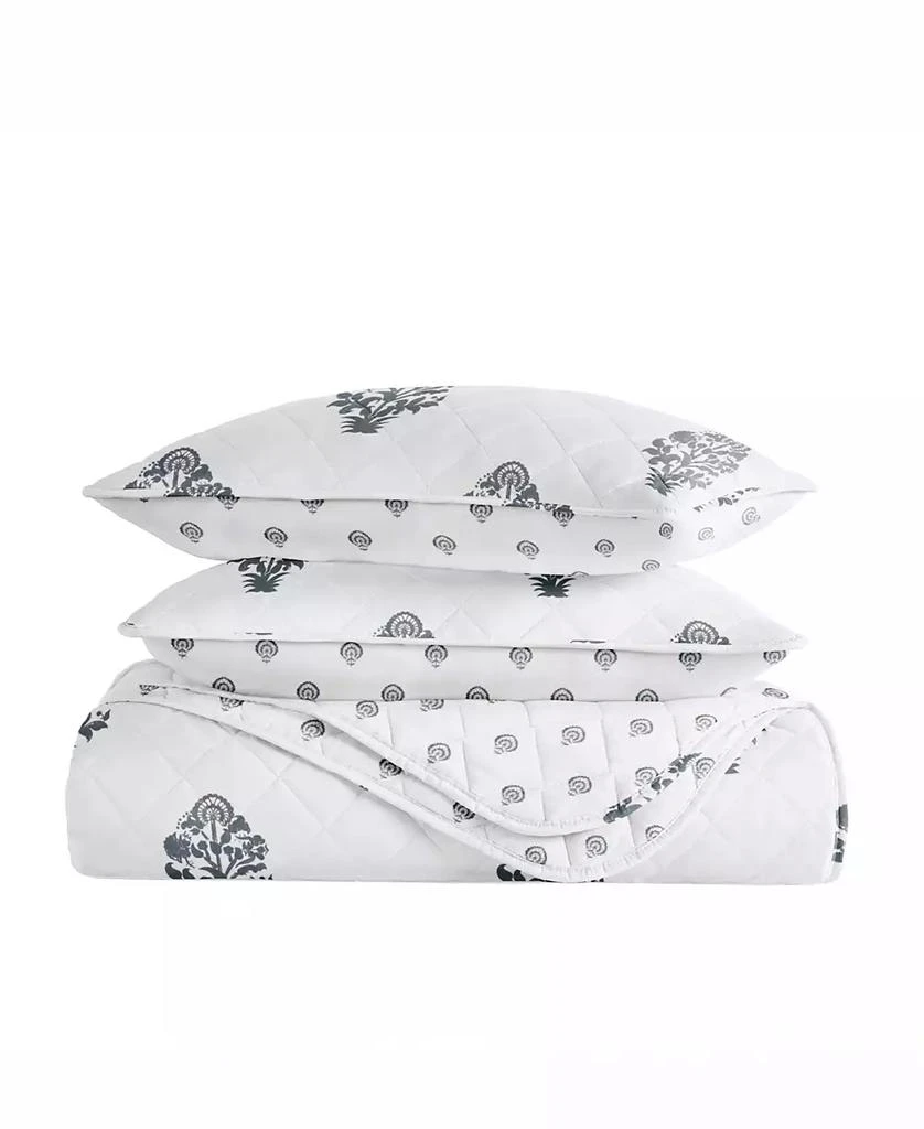IENJOY HOME Stamped Bloom Reversible 3-Pc. Quilt Set 4