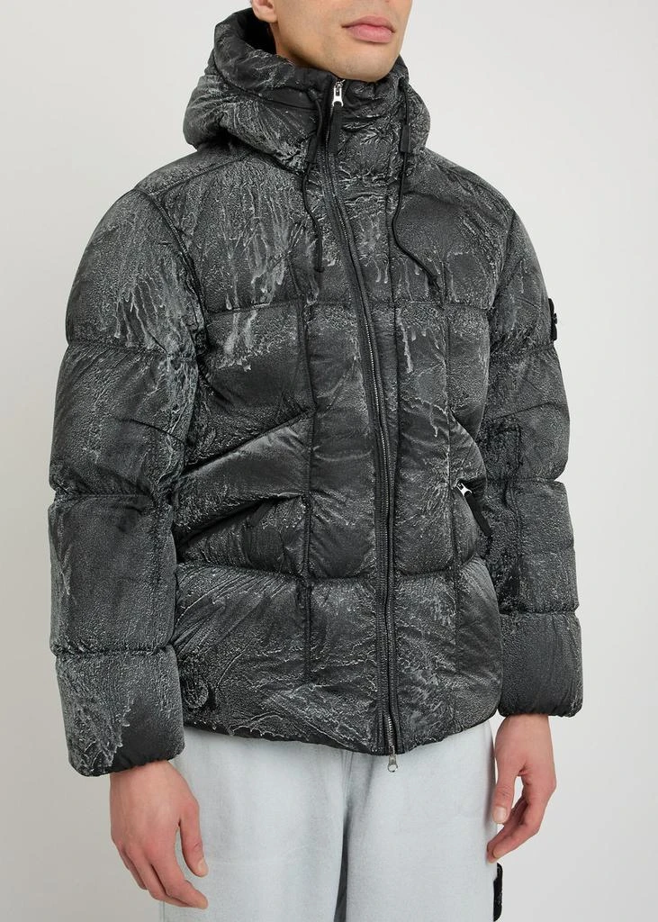 Stone Island Marbled-effect padded shell jacket 6