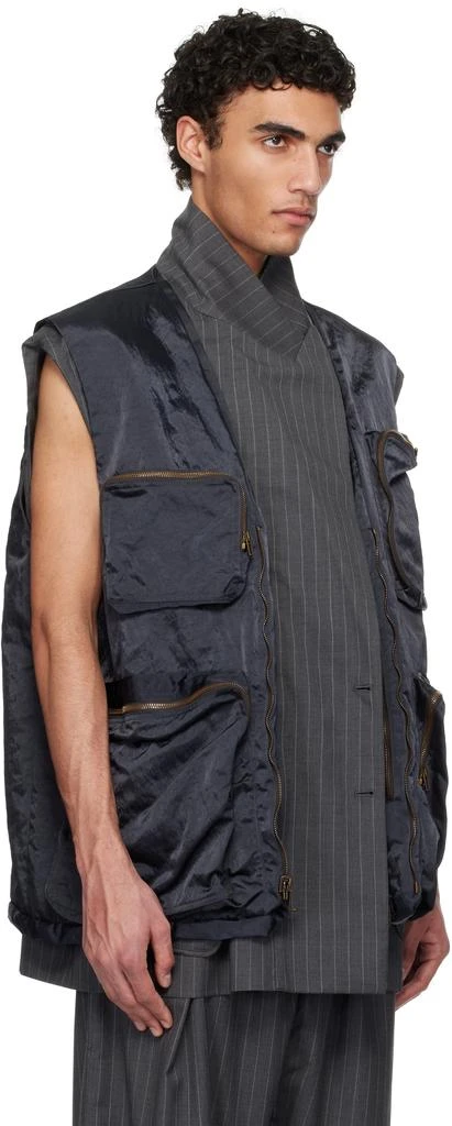 Hed Mayner Gray Pinstripe Vest Set 2