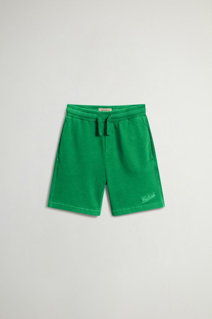 Woolrich Boys’ Garment-Dyed Pure Cotton Shorts - Boys - Green