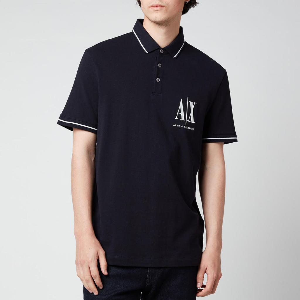 Armani Exchange Armani Exchange Men's AX Logo Tipped Polo Shirt - Black