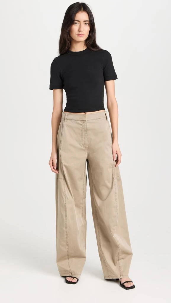 Tibi Garment Dyed Silky Cotton Sid Chino Pants 4
