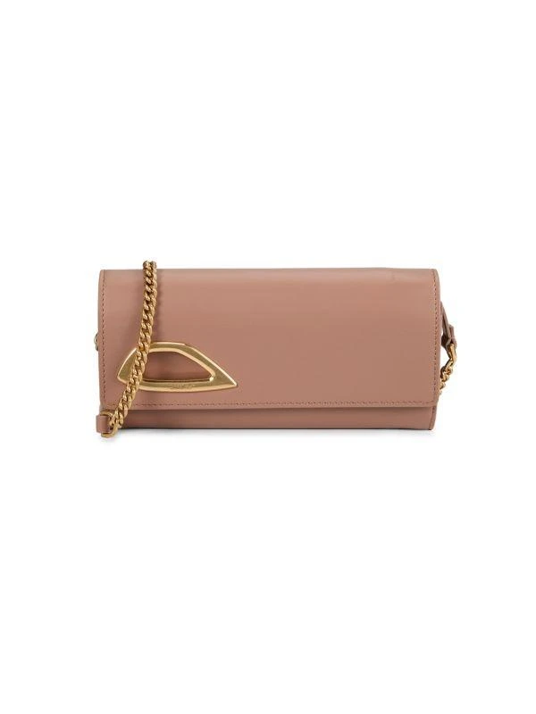 Off-White Leather Wallet On Chain 1