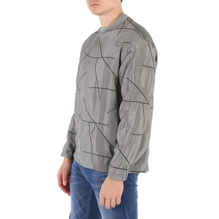 Emporio Armani Men's Grigio Striped Details Long-Sleeved T-Shirt 3