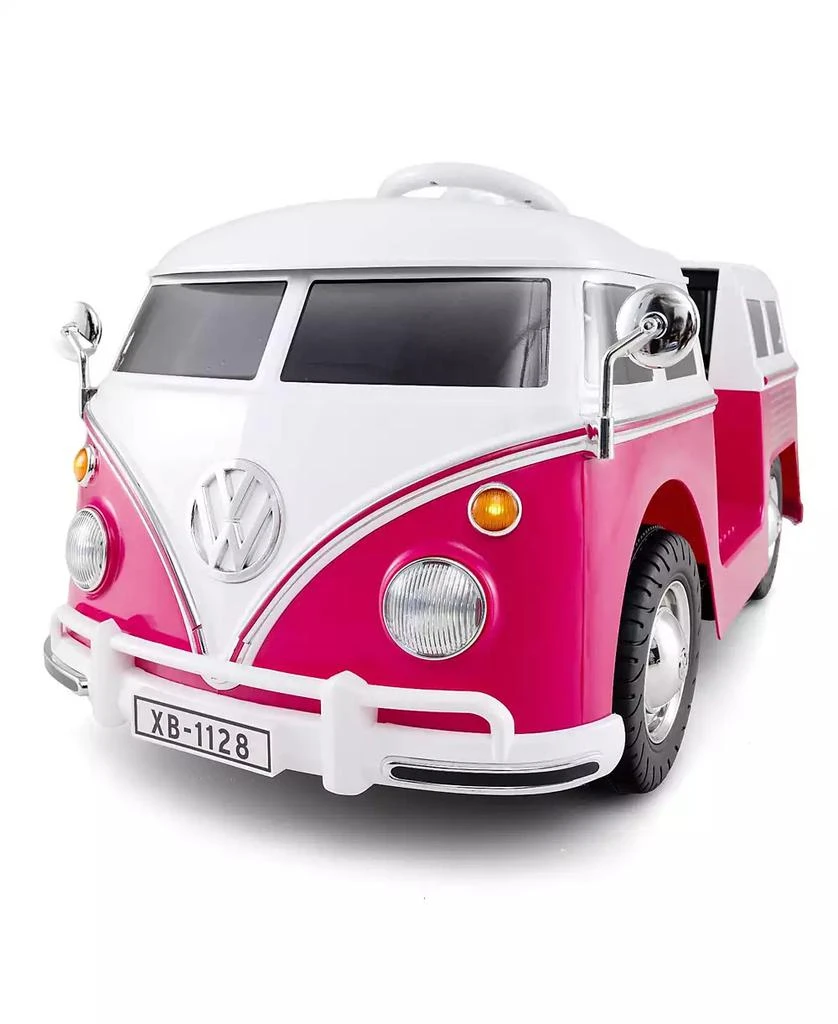 Mecale 12V Ride On Car Licensed Volkswagen Ride-on Bus with Cup Holder and LED Headlights for 3+ Years