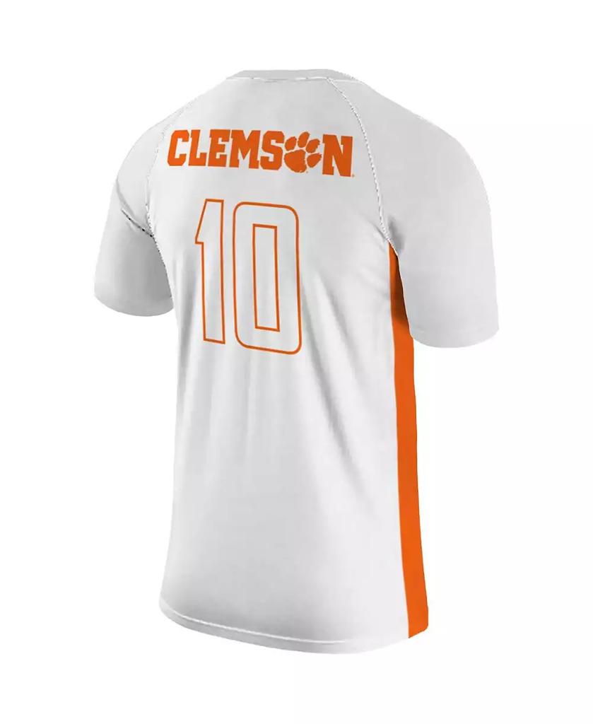The Original Retro Brand Men's Number 10 White Clemson Tigers Soccer Jersey
