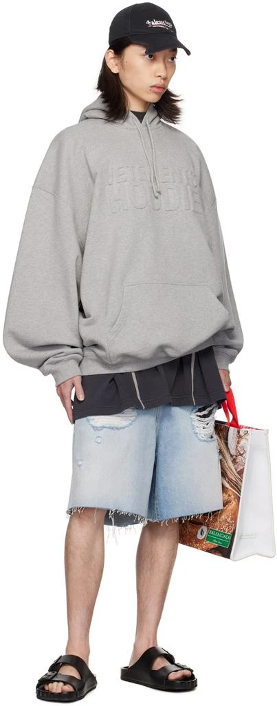 Vetements Gray Illusion Logo Hoodie 4