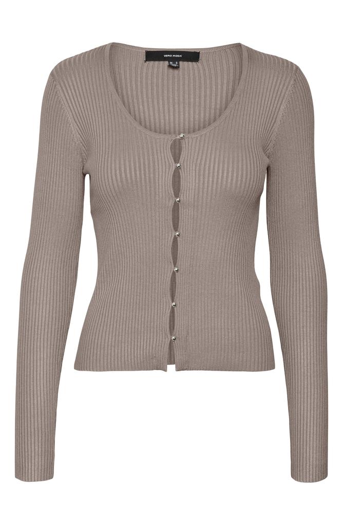 VERO MODA Dea U-Neck Ribbed Cardigan