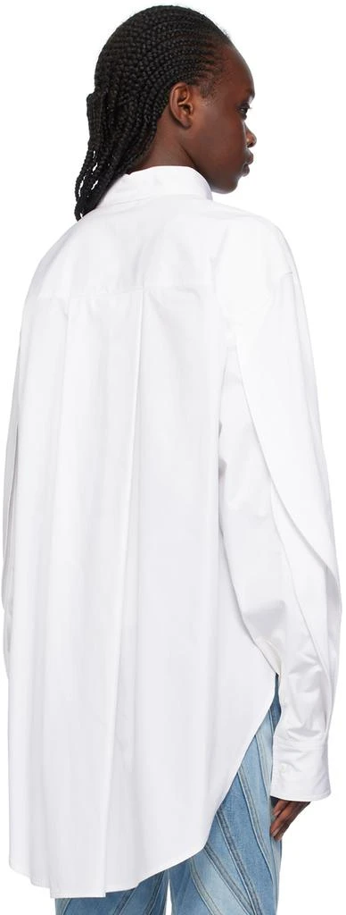 Mugler White Asymmetric Shirt 3