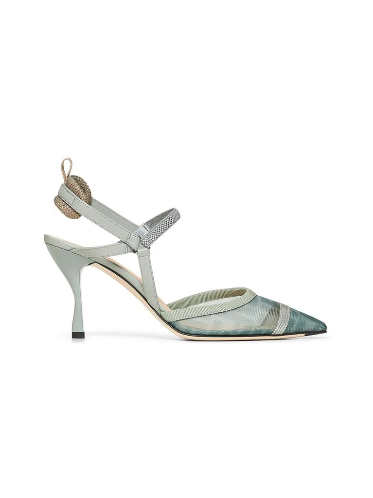 Fendi FENDI | Matcha green mesh Colibrì Lite slingback | Women | 36 1