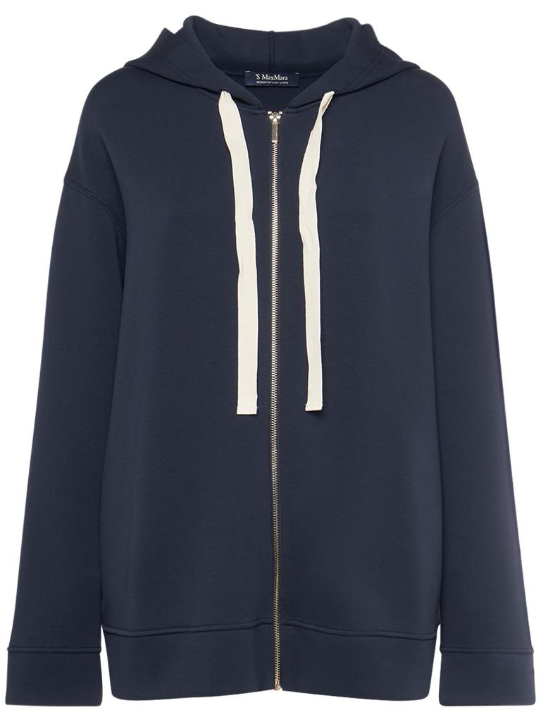 'S MAX MARA Zuai Jersey Logo Zip Hoodie