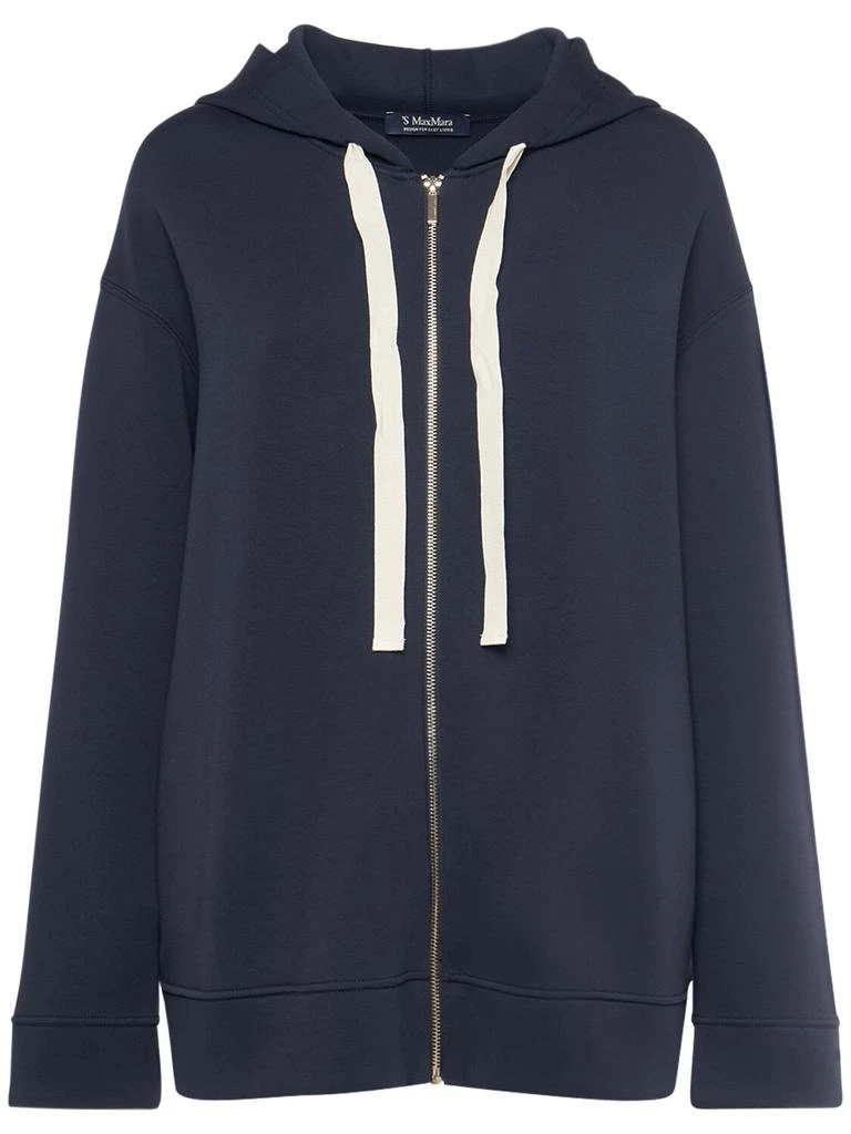 'S MAX MARA Zuai Jersey Logo Zip Hoodie 1