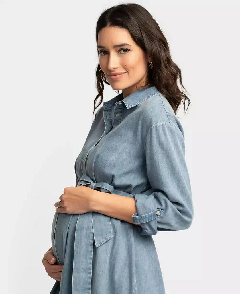Seraphine Women's Maternity Chambray Dress 4