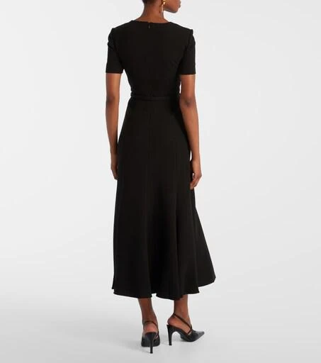 ROLAND MOURET Belted crpe midi dress - Dresses & Skirts - Free Shipping -  BeyondStyle