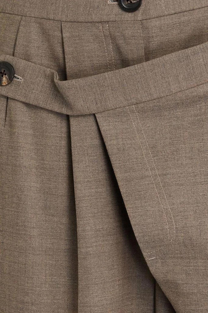 Peter Do Pleated layered twill wide-leg pants 4
