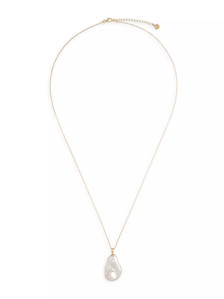 Majorica Keila 18K Gold-Plate & Faux Wild Pearl Pendant Necklace 1