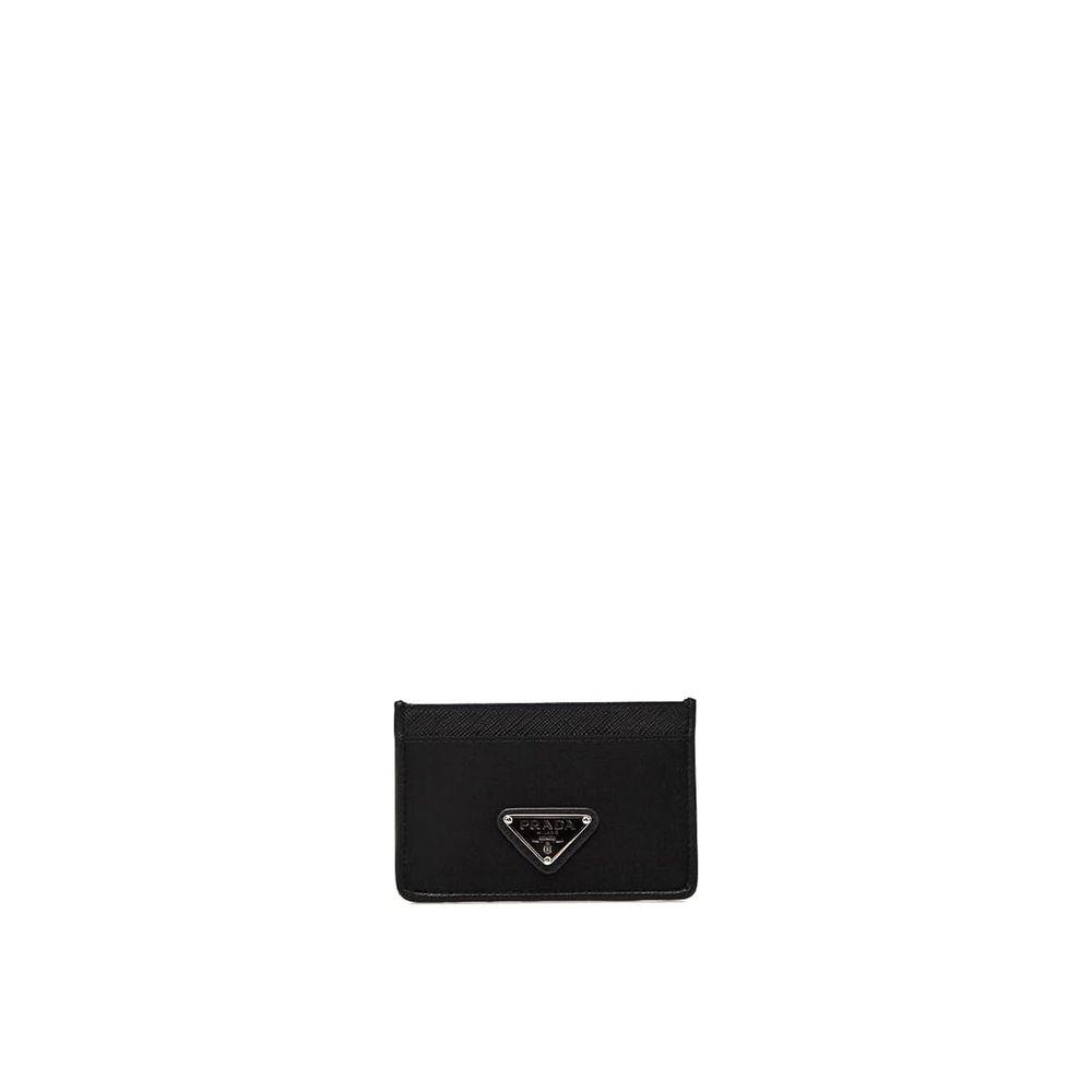 Prada Nylon And Leather Card Women's Holder
