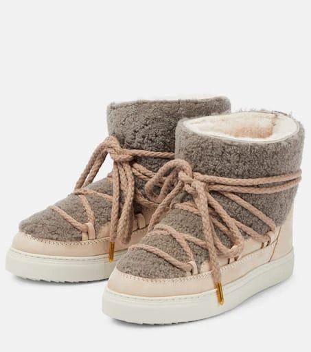 INUIKII Sneaker Classic shearling and leather ankle boots 5