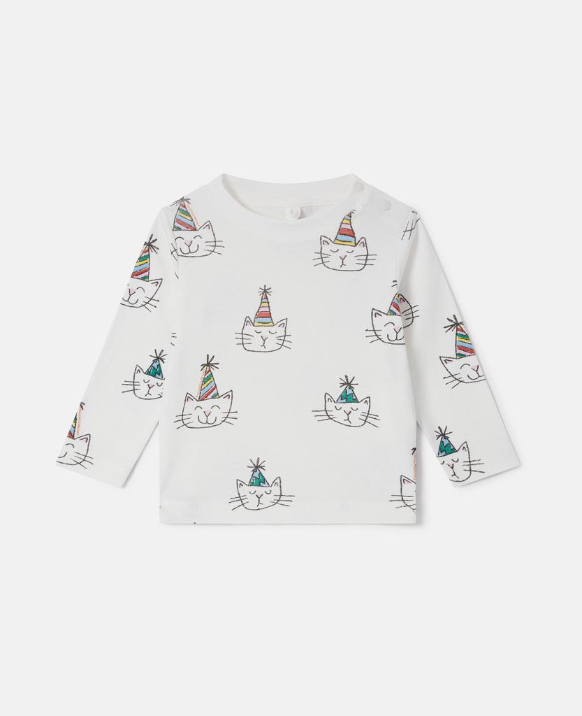 Stella McCartney Stella McCartney - Cats Print Sweatshirt, Cream, Size: 3m