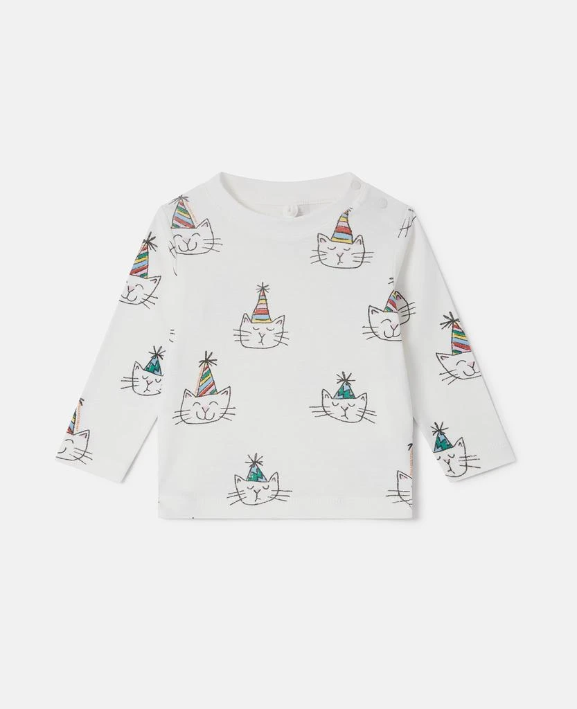 Stella McCartney Stella McCartney - Cats Print Sweatshirt, Cream, Size: 3m 1
