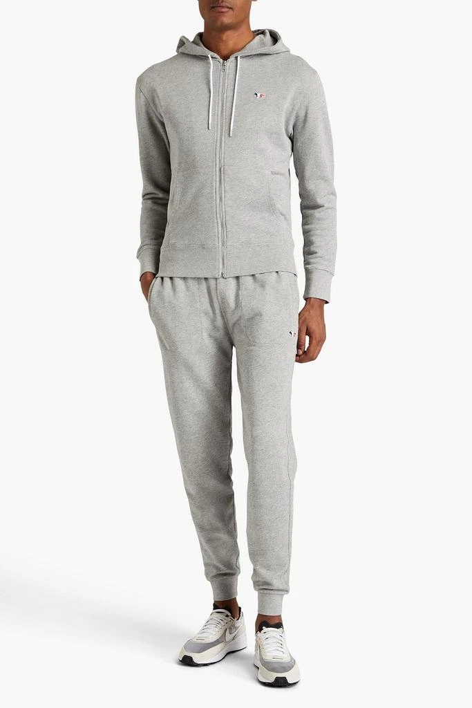 Maison Kitsune Appliquéd French cotton-terry sweatpants 2