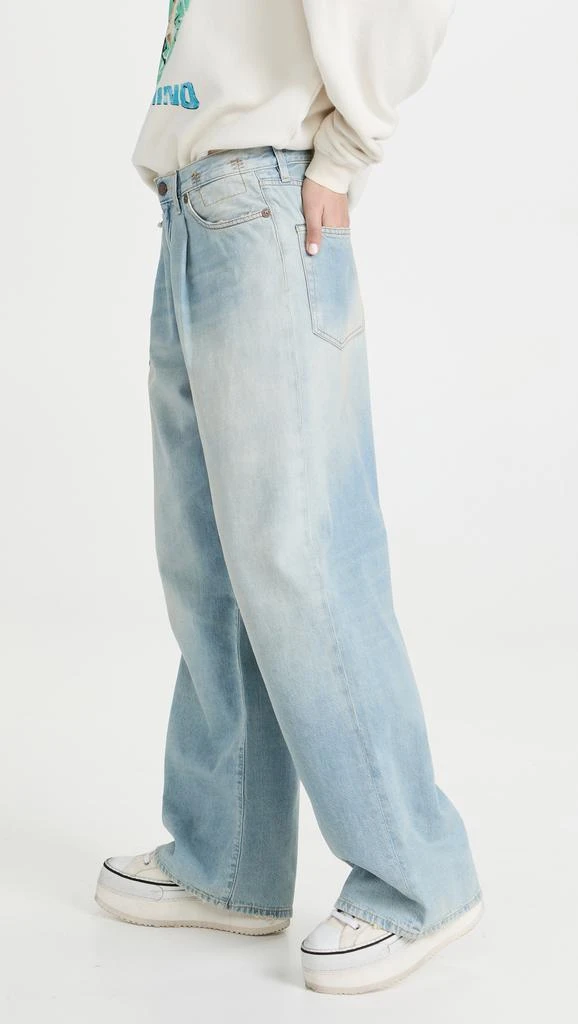 R13 Damon Pleated Wide Leg Jeans 3