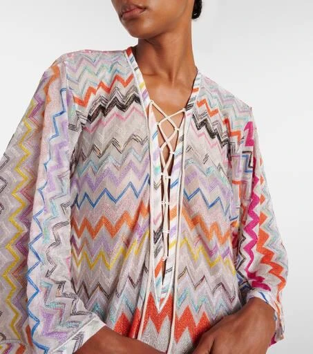 Missoni Zig Zag lamé beach cover-up 4