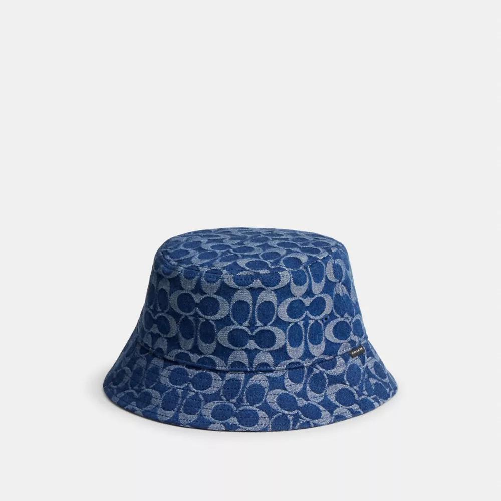 Coach Signature Denim Bucket Hat