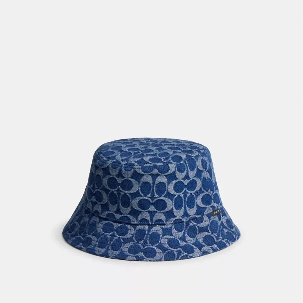 Coach Signature Denim Bucket Hat 1