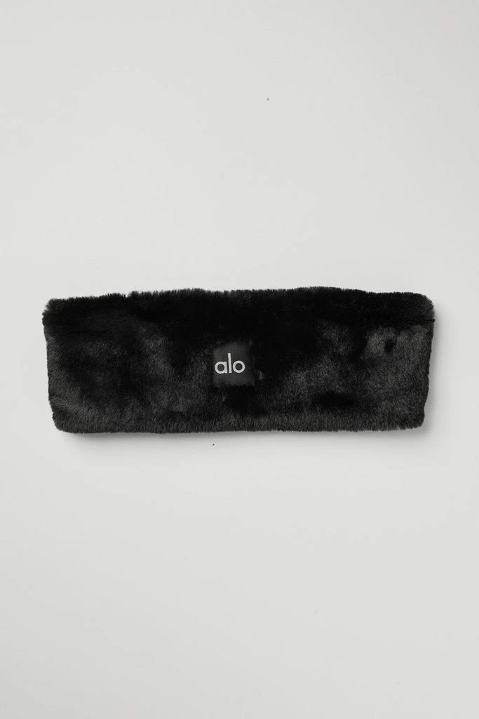 Alo Faux Fur Ear Warmers - Black 1