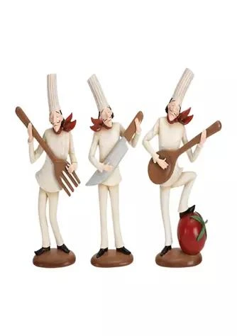 Monroe Lane Traditional Polystone Sculpture - Set of 3