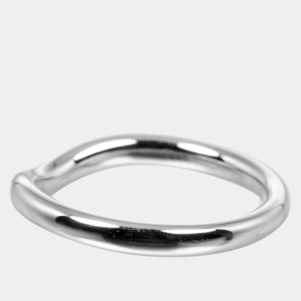 Tiffany & Co. Tiffany & Co. Platinum and Diamond Elsa Peretti Curved Wedding Band Ring EU 47 3