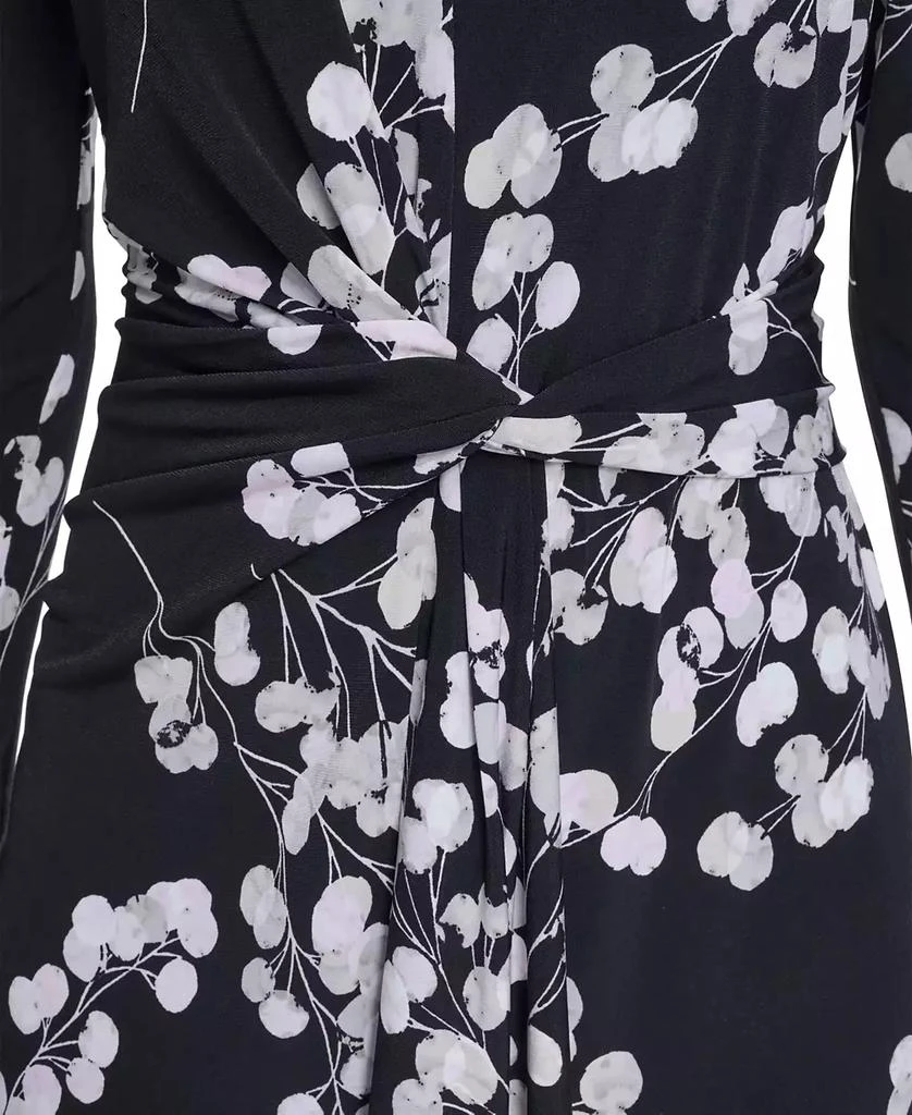 Calvin Klein Women
s Jersey Surplice Long-Sleeve Crewneck Dress 4