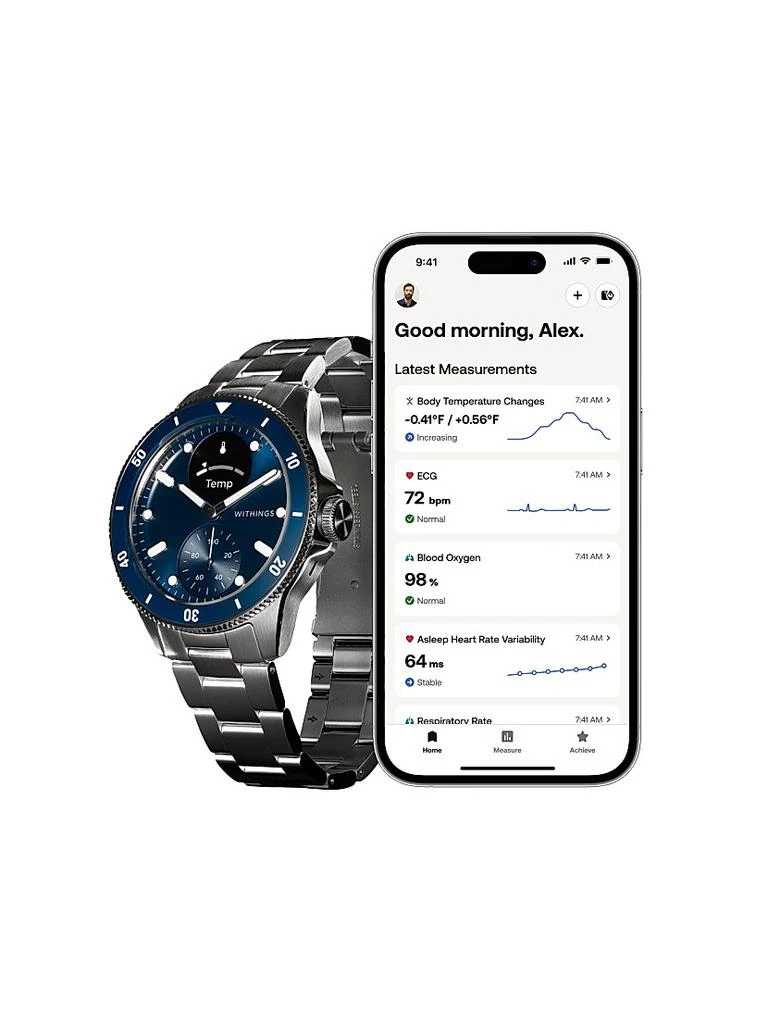 Withings Scanwatch Nova Premium Heart Health Hybrid Smartwatch - 42MM 2