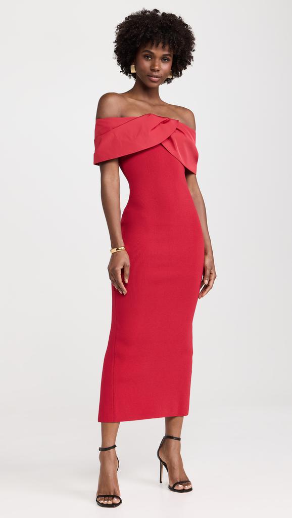 REBECCA VALLANCE Tiamo Knit Midi Dress