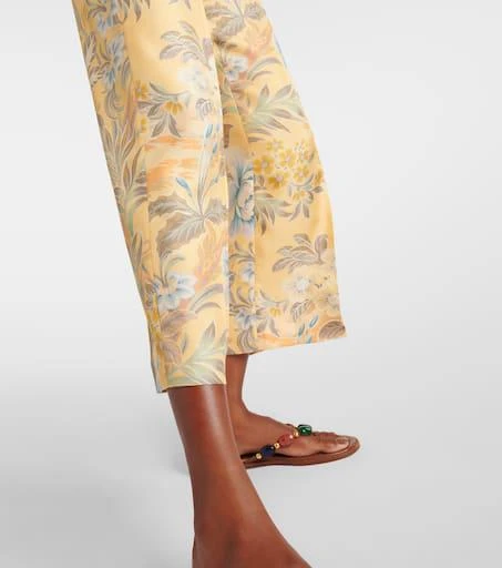 ETRO Printed silk wide-leg pants 5