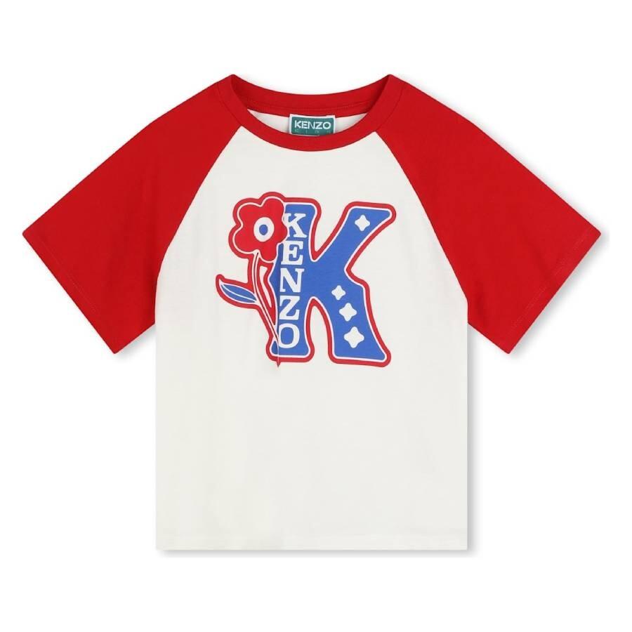 Kenzo Kids Logo Print Cotton T-Shirt