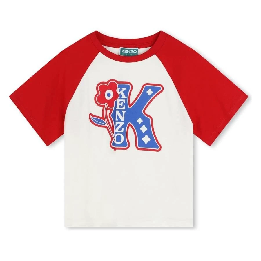 Kenzo Kids Logo Print Cotton T-Shirt 1