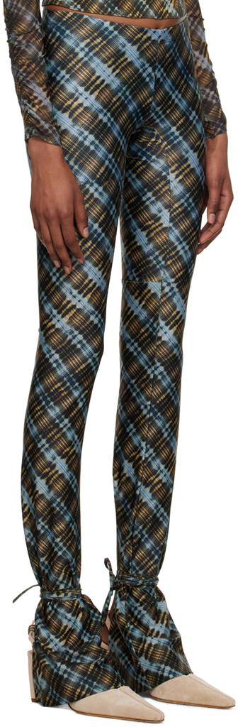 KNWLS Blue & Tan Perse Trousers