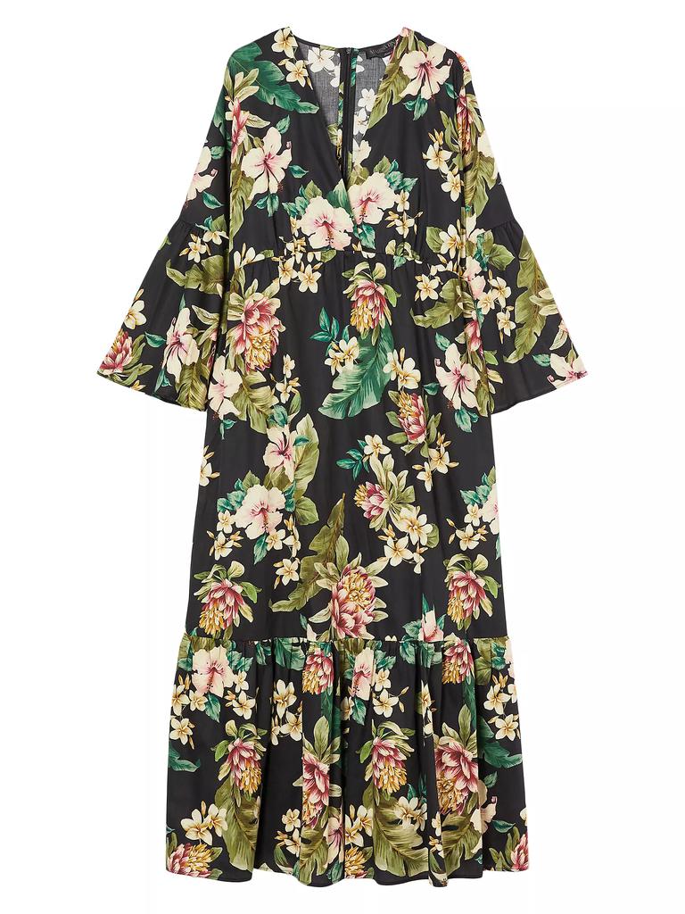 Marina Rinaldi Plus Medeola Floral Satin Maxi Dress