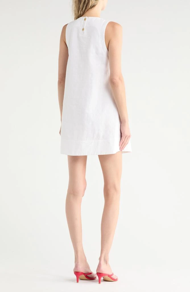Rosalind Sleeveless Cotton & Linen Trapeze Dress